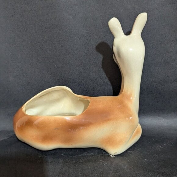 Vintage Ceramic Deer Planter Pot Decor Christmas holiday utensil trinket candle - Picture 11 of 12